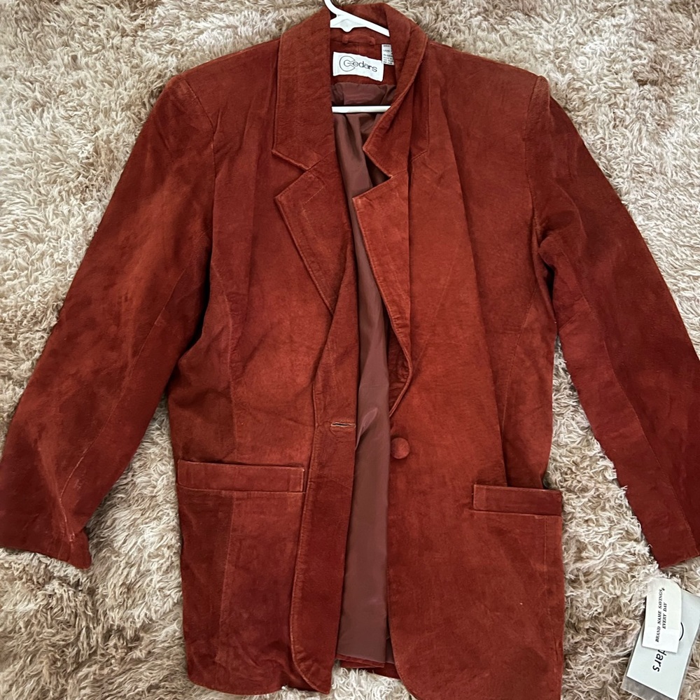 Burnt Orange Suede Women's Blazzer